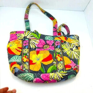 Vera Bradley Purse Quilted Modern pink, green, Gray floral